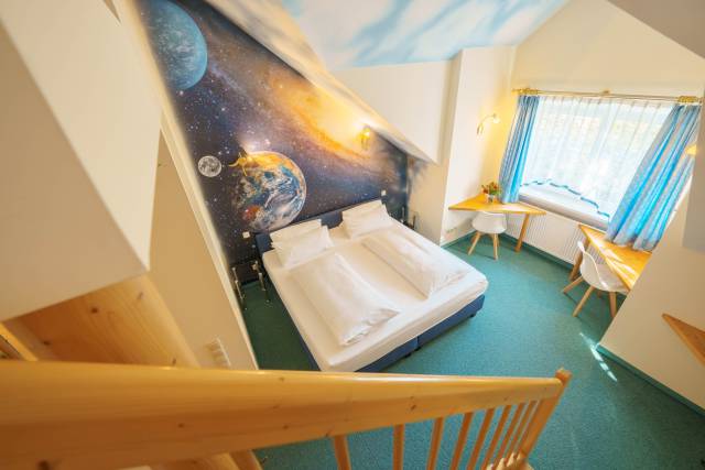 Innenansicht Doppelzimmer mit Treppe